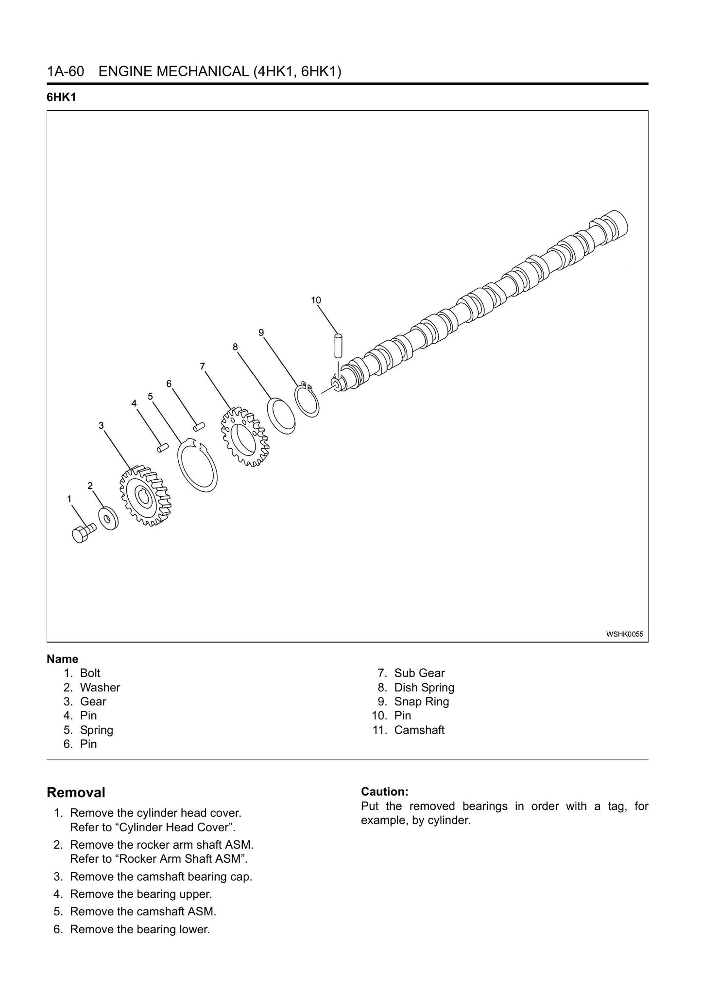 ISUZU 4HK1 6HK1 Engine Factory Workshop Service Manual 9806-3010