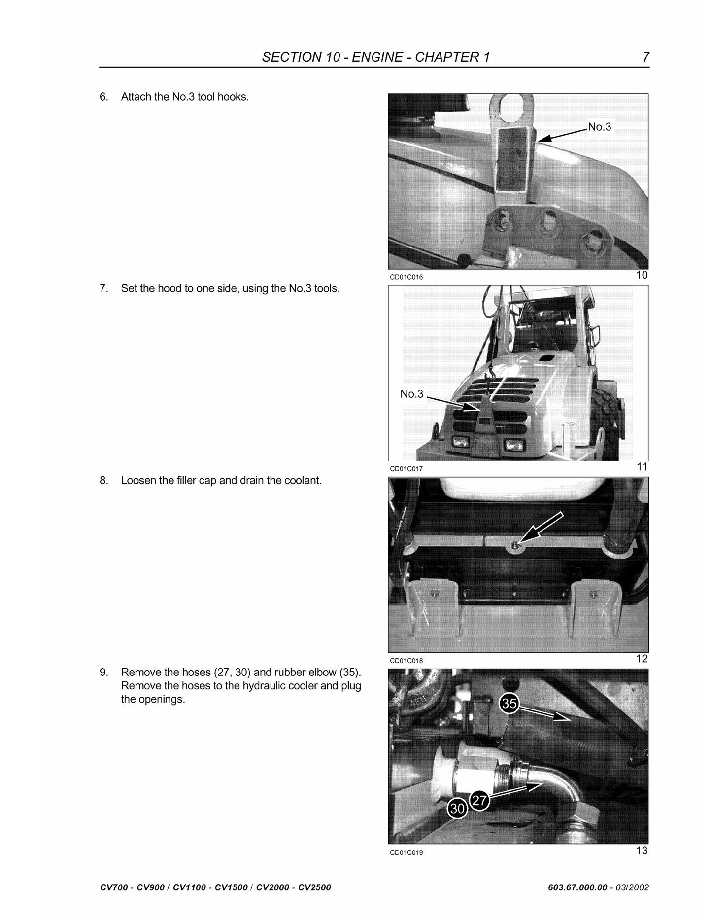 New Holland CV700 CV900 CV1100 CV1500 CV2000 CV2500 Compactor Factory Workshop Service Manual