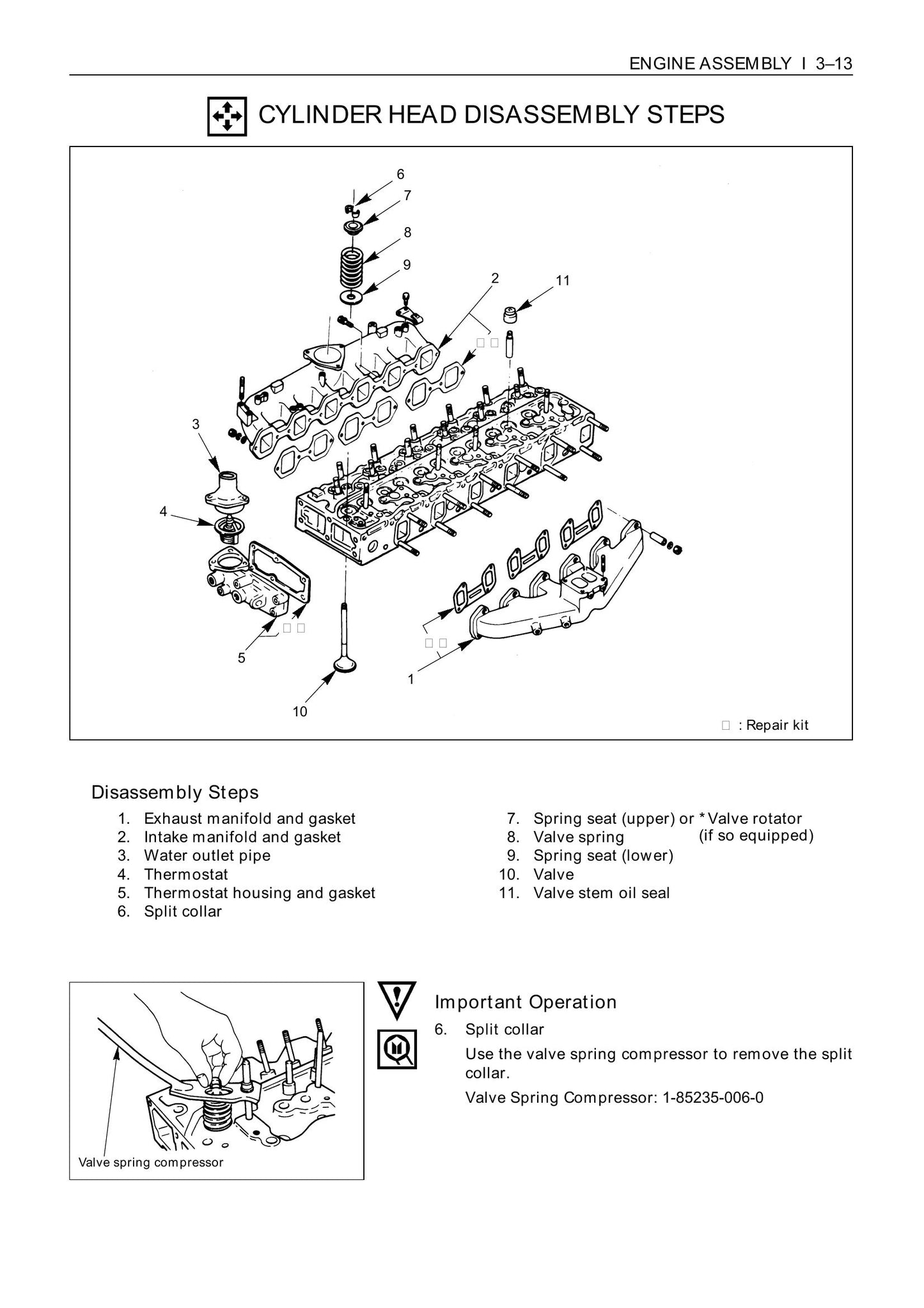 ISUZU AA-4BG1T AA-6BG1 BB-4BG1T BB-6BG1T Industrial Diesel Engine Workshop Manual 9806-2210