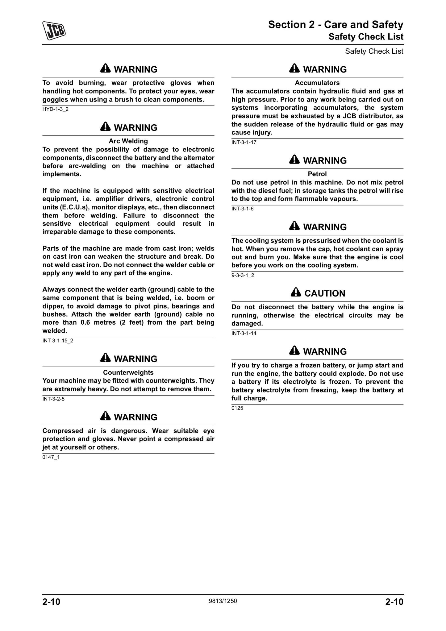 JCB JS240 JS260 JS330 JS360 Crawler Excavator Factory Workshop Service Manual 9813/1250-1