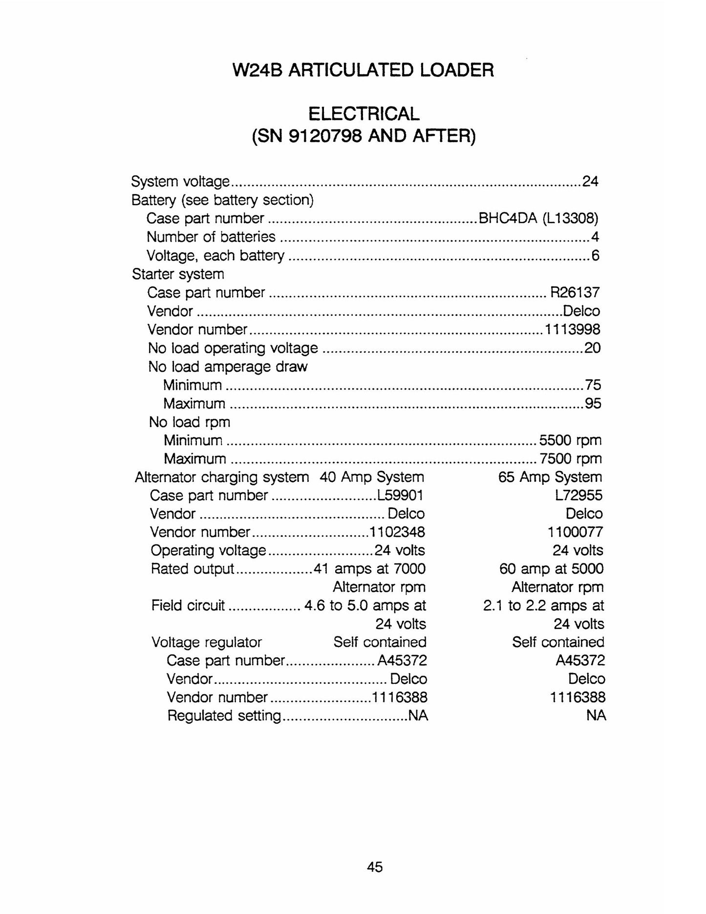 CASE Construction Equipment Machine Specifications Manual 8-67584