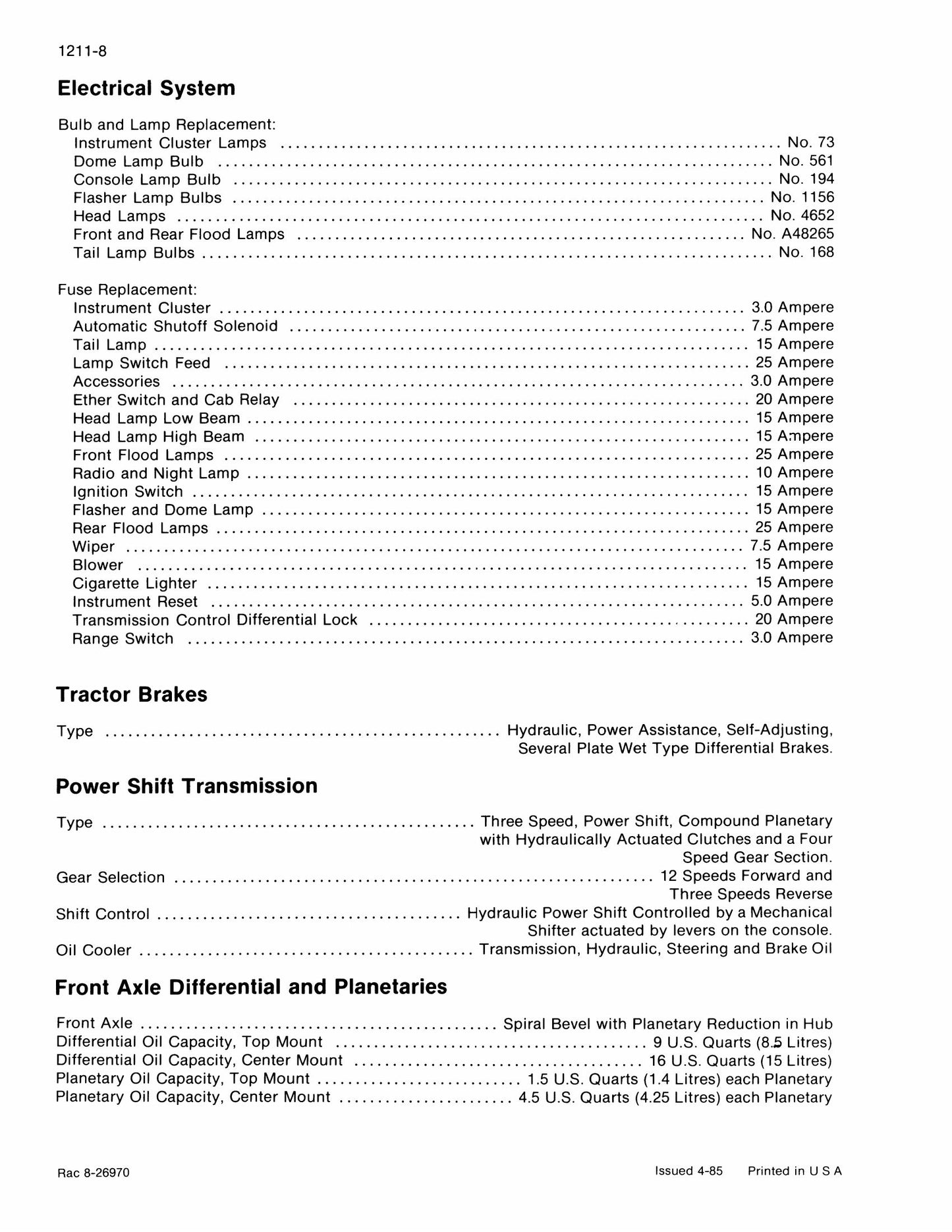 CASE 2094 2294 3294 Tractor Factory Workshop Service Manual Rac 8-24901