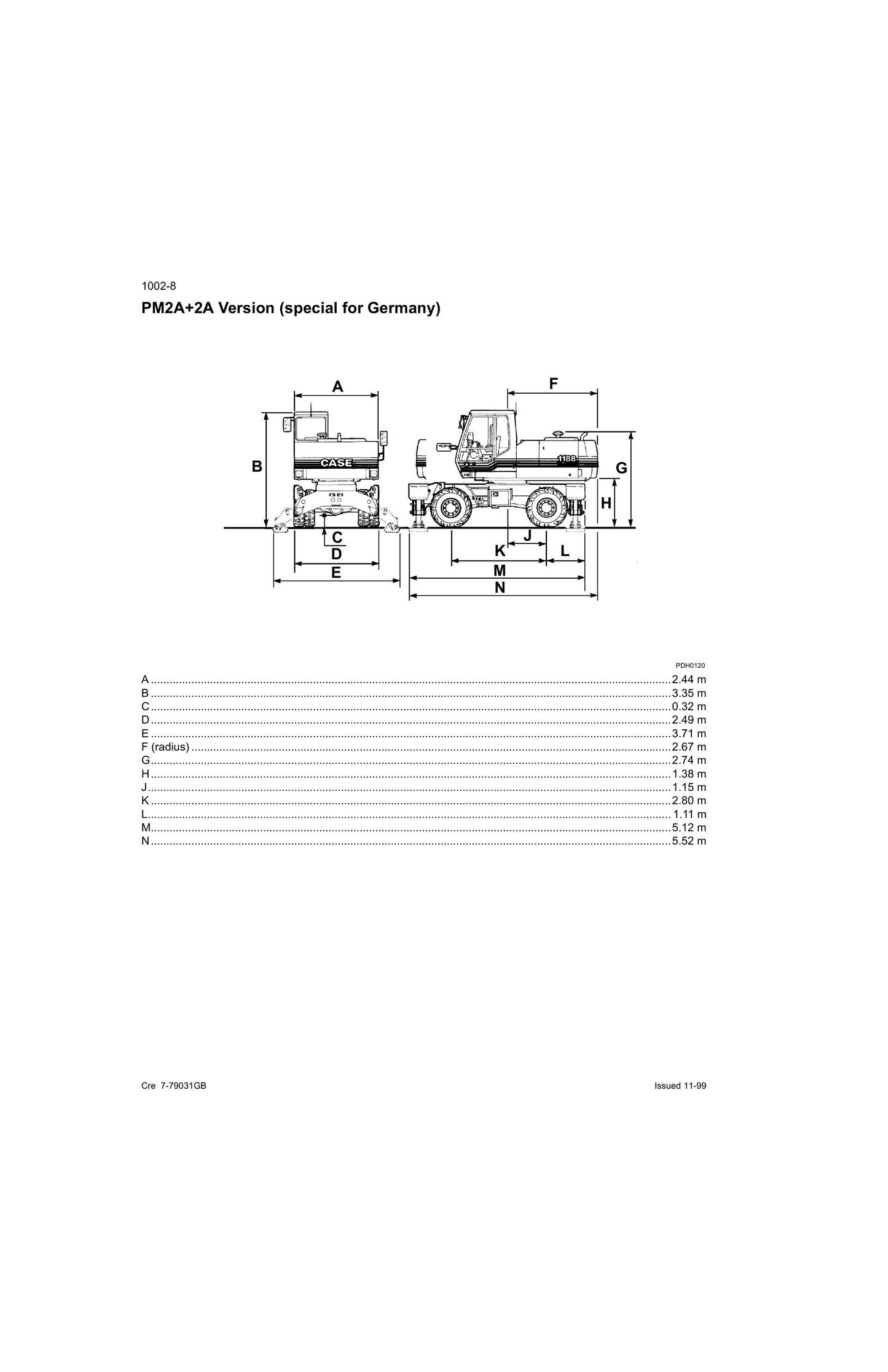 CASE 1188 Hydraulic Crawler Excavator Factory Workshop Service Manual Cre-7-9014GB