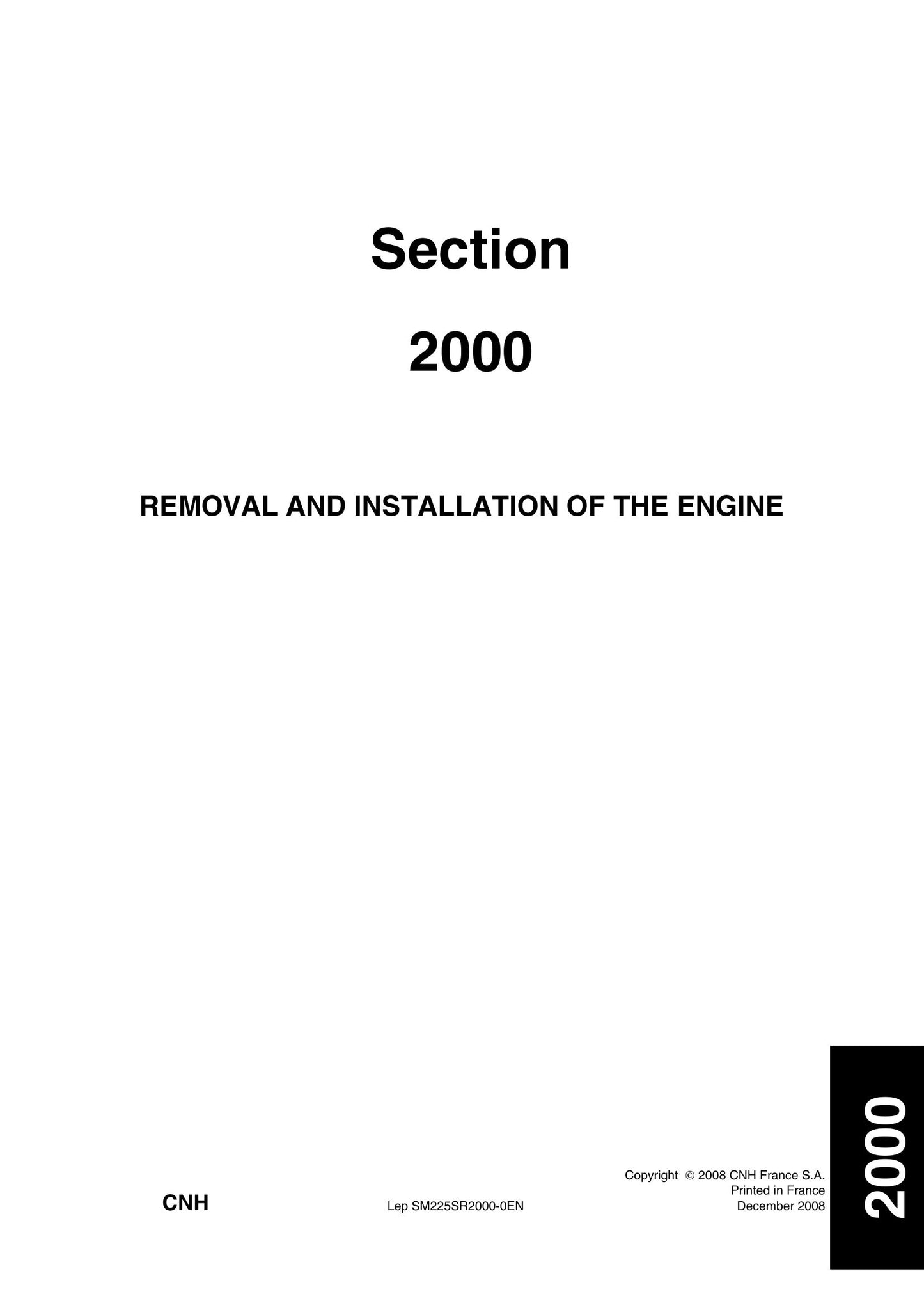 CASE CX225SR Crawler Excavator Factory Workshop Service Manual