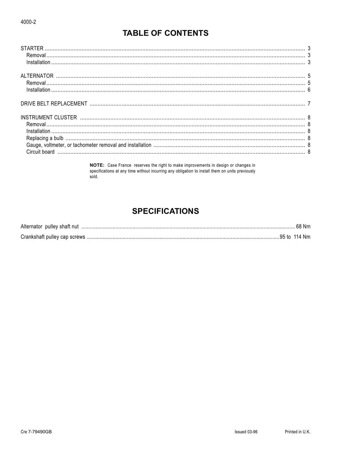 CASE 580LE SLE-LSP-L SP5 590SLE LSP Loader Backhoe Factory Workshop Service Manual Cre 7-79443GB