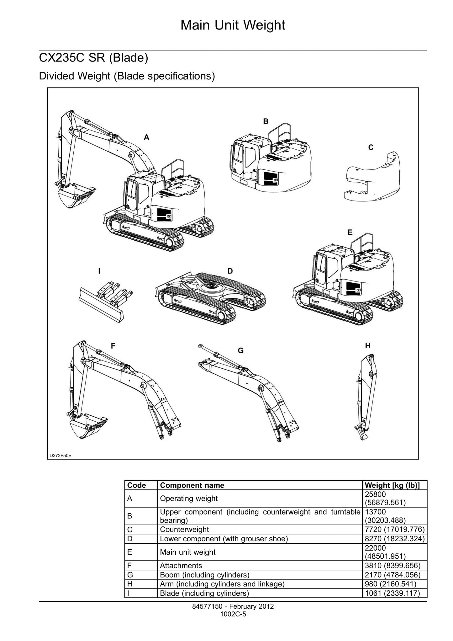 CASE CX235C SR Crawler Excavator Factory Workshop Service Manual 84577150