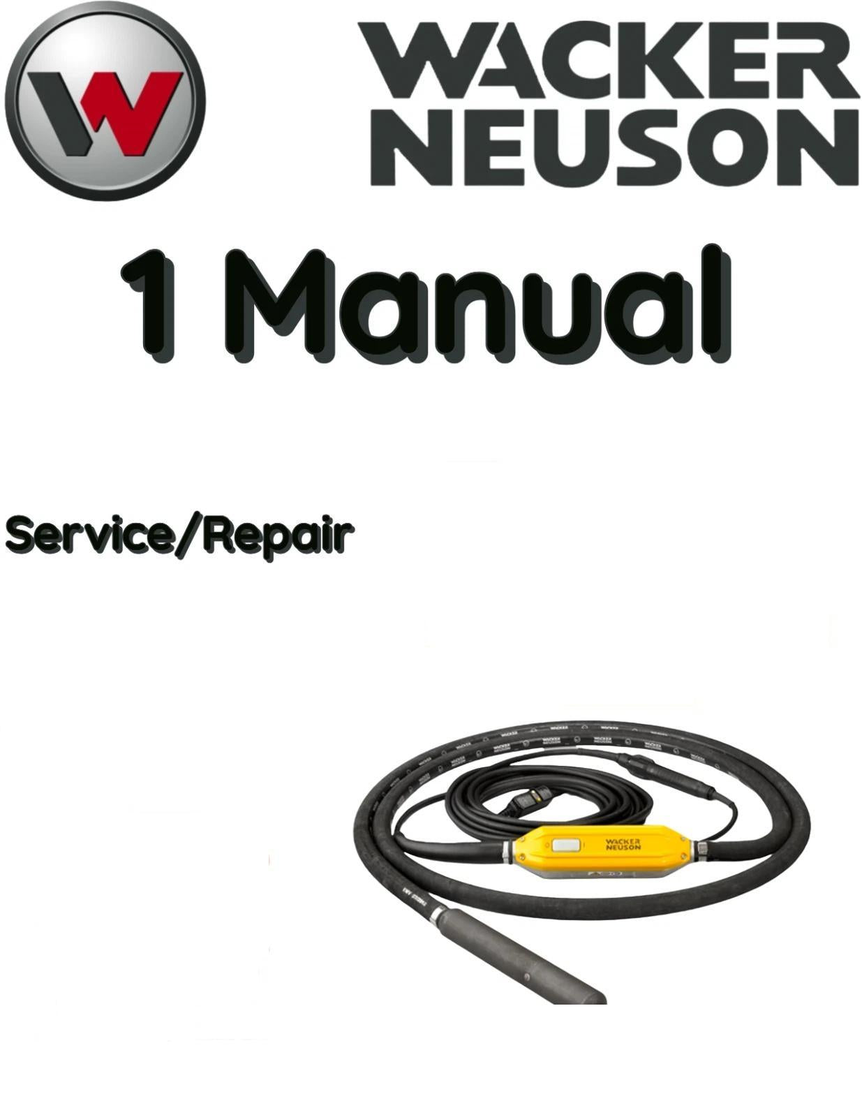 WACKER NEUSON IREN CONCRETE INTERNAL VIBRATOR SERVICE REPAIR MANUAL