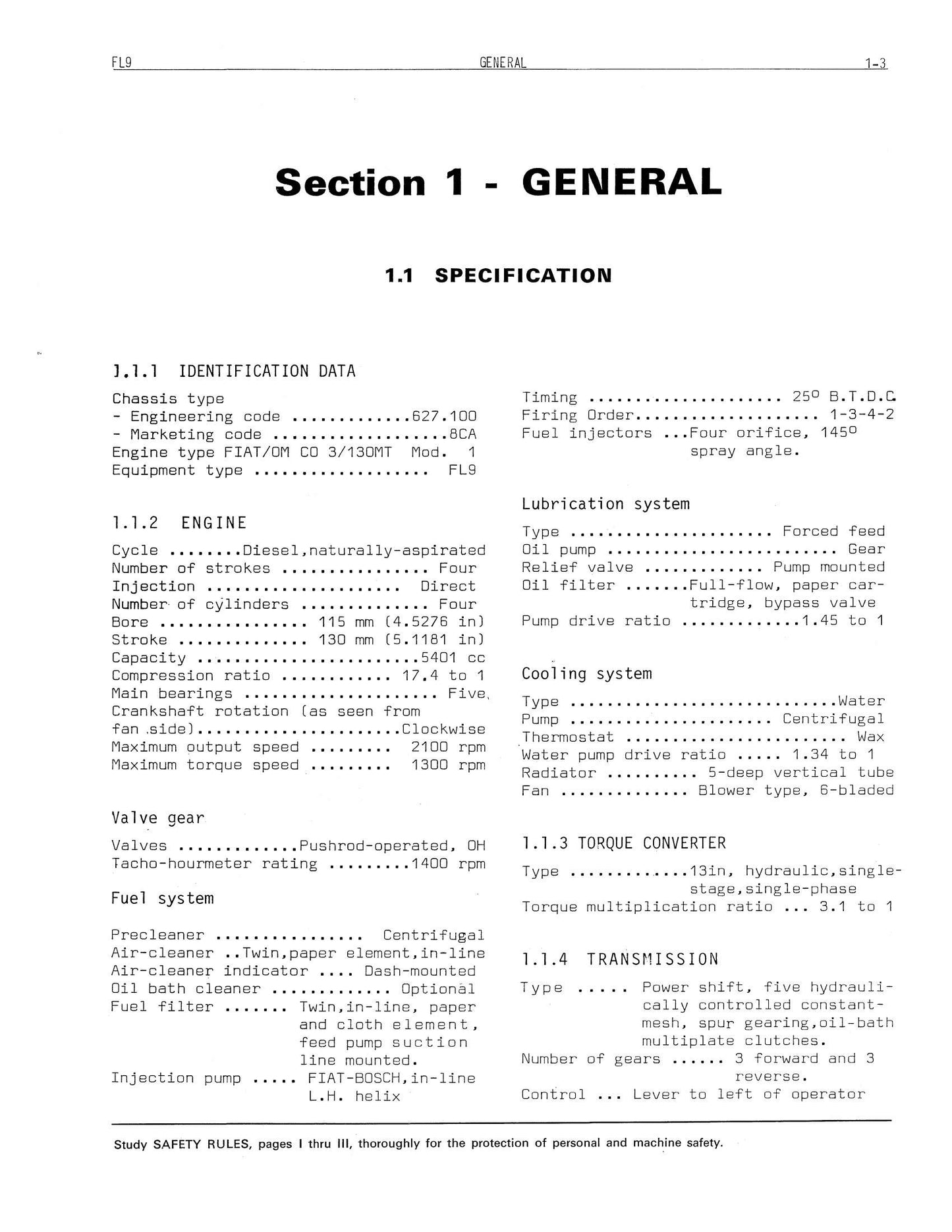 FIATALLIS FL9 Crawler Loader Factory Workshop Service Manual 604.06.052