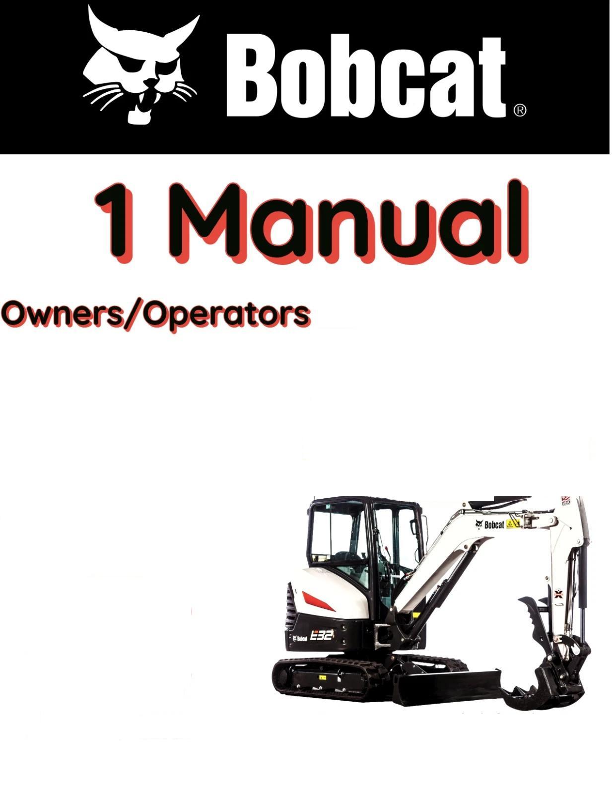 BOBCAT E10Z EXCAVATOR MANUAL OPERATORS OWNERS