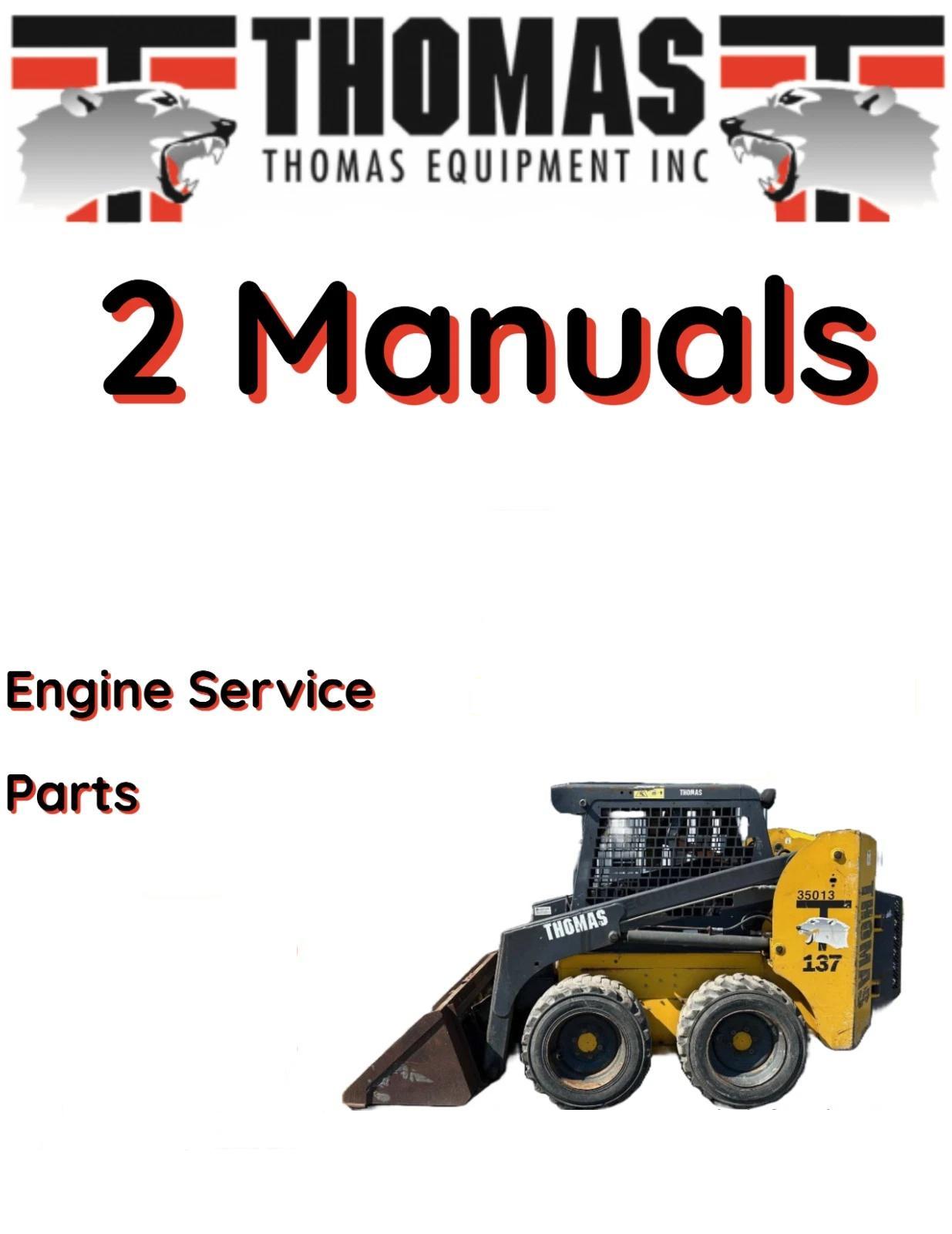 THOMAS 173HLS SKID STEER LOADER MANUAL ENGINE SERVICE REPAIR PARTS S