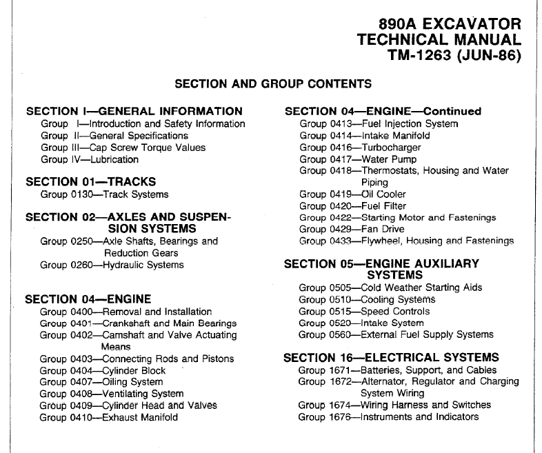 John Deere 890A Excavator Repair Technical Manual (TM1263) Workshop Guide