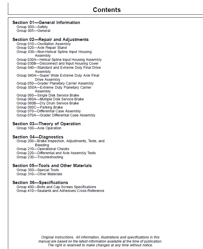 John Deere TeamMate II 1400 Series Inboard Planetary Axles Component Technical Manual (CTM138619) Workshop Guide