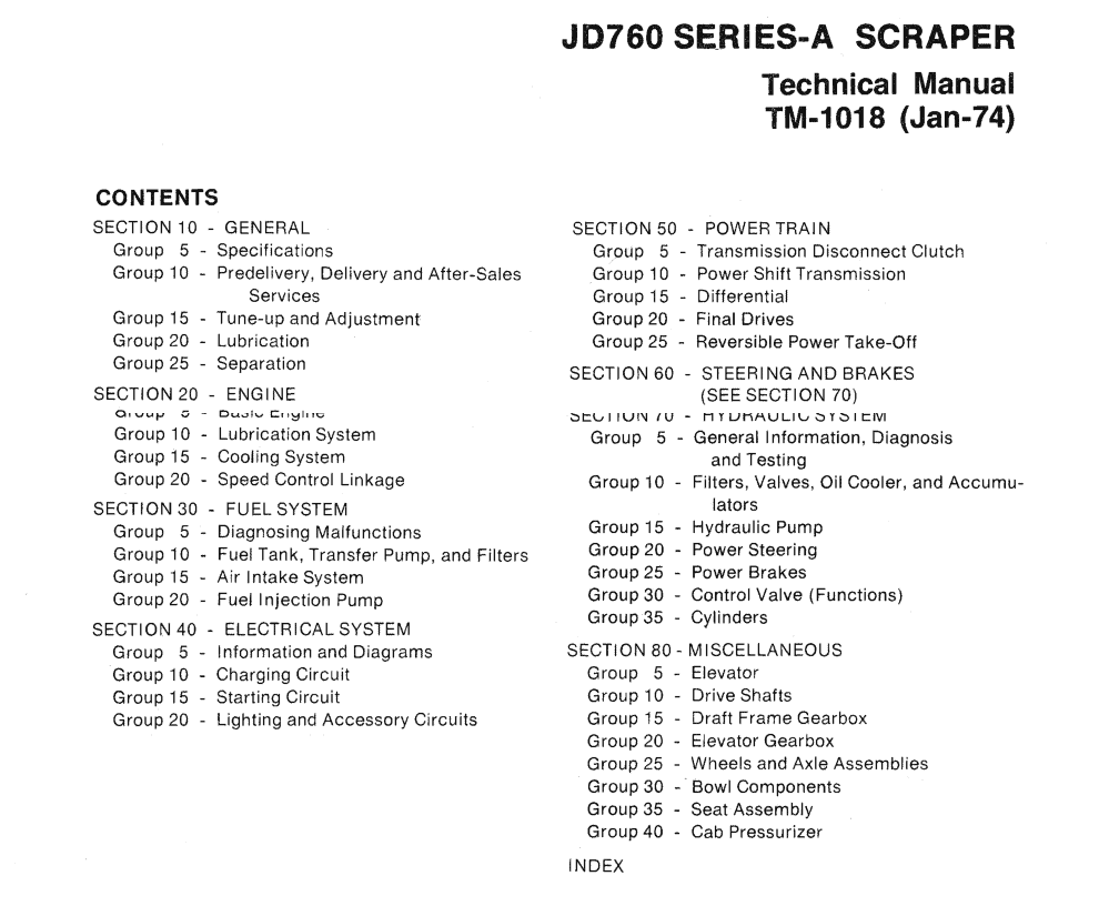 John Deere 760A Scraper Repair Technical Manual (TM1018) Workshop Guide