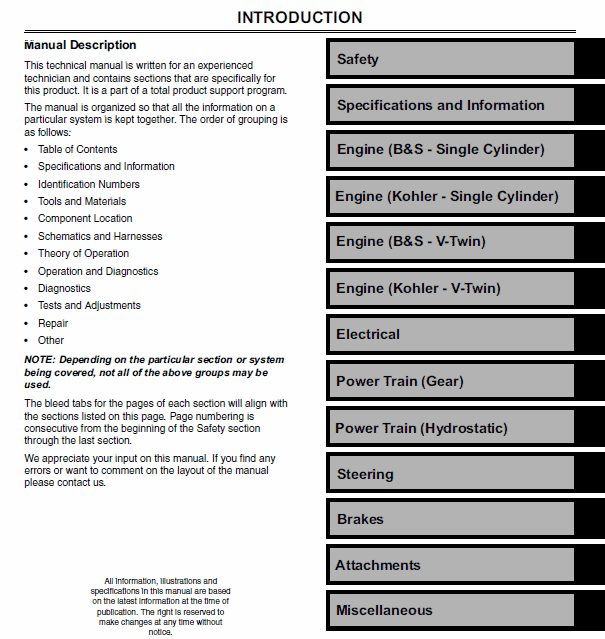 John Deere L100, L108, L110, L111, L118, L120, L130 Tractor Technical Manual Workshop Guide