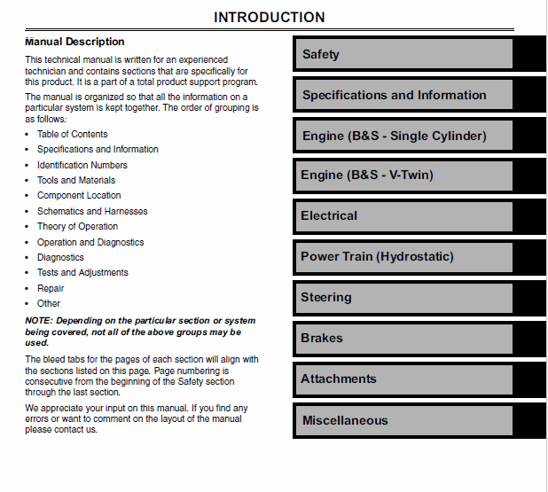John Deere L105, L107, L120 Lawn Tractor Technical Manual (TM2185) Workshop Guide