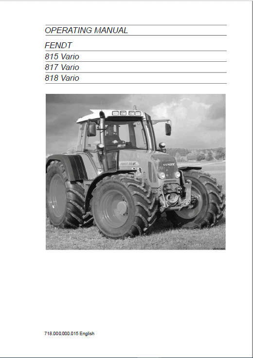 Fendt 711, 712, 714, 716 Vario COM II Tractors Workshop Repair Manual Workshop Guide