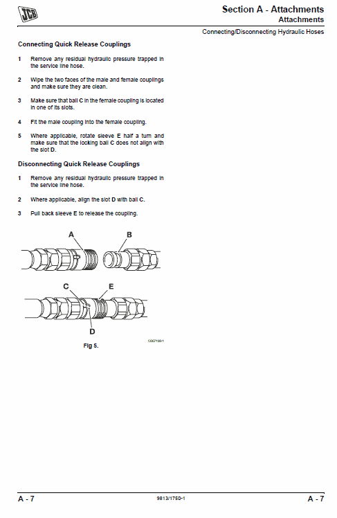 JCB 8061 Mini Excavator Service Manual Workshop Guide
