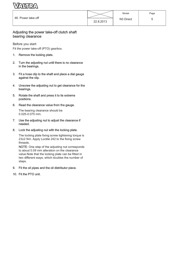 Valtra N123D, N143D, N163D Tractors Service Repair Manual Workshop Guide