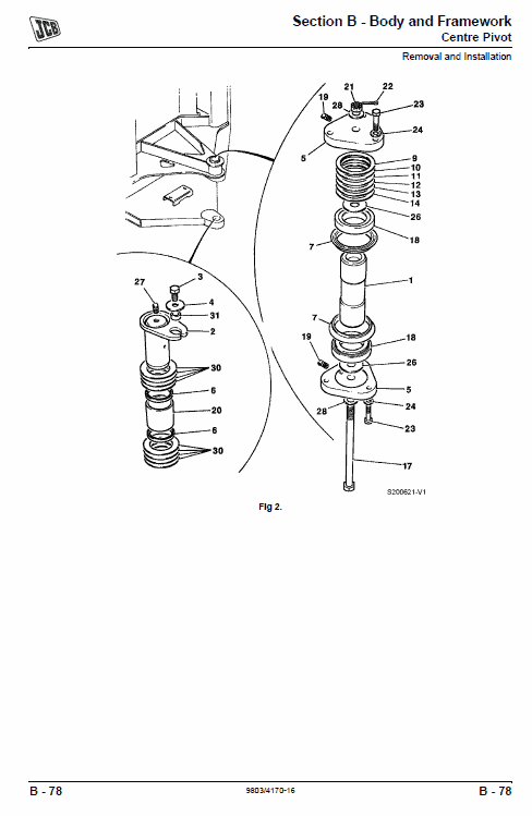 JCB 412S, 414S, 416S Wheeled Loader Shovel Service Manual Workshop Guide