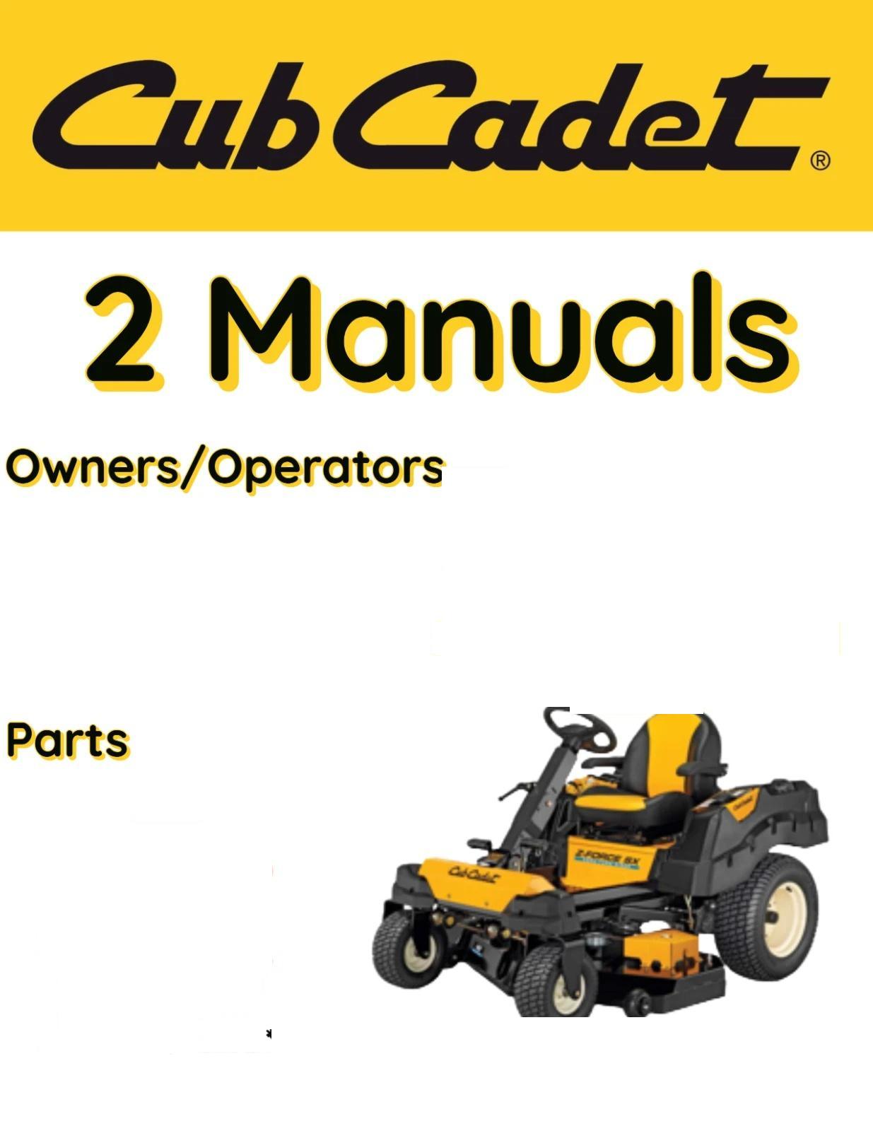 CUB CADET LAWNMOWER PRO Z 100 ZERO TURN OPERATORS PARTS OWNERS MANUAL