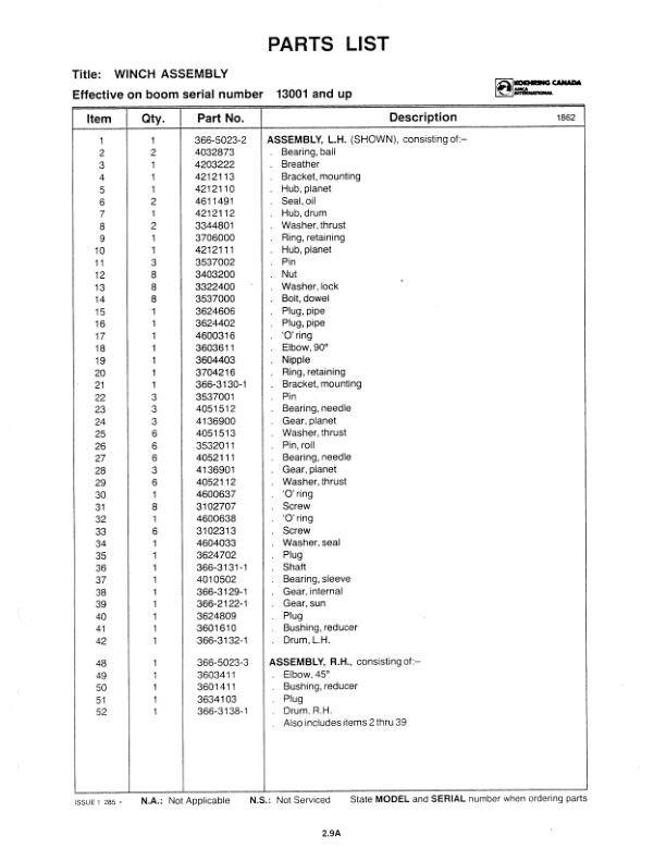 John Deere K525 Delimbers (SN 501501-) Parts Catalog Manual – 214-1619-1 Workshop Guide