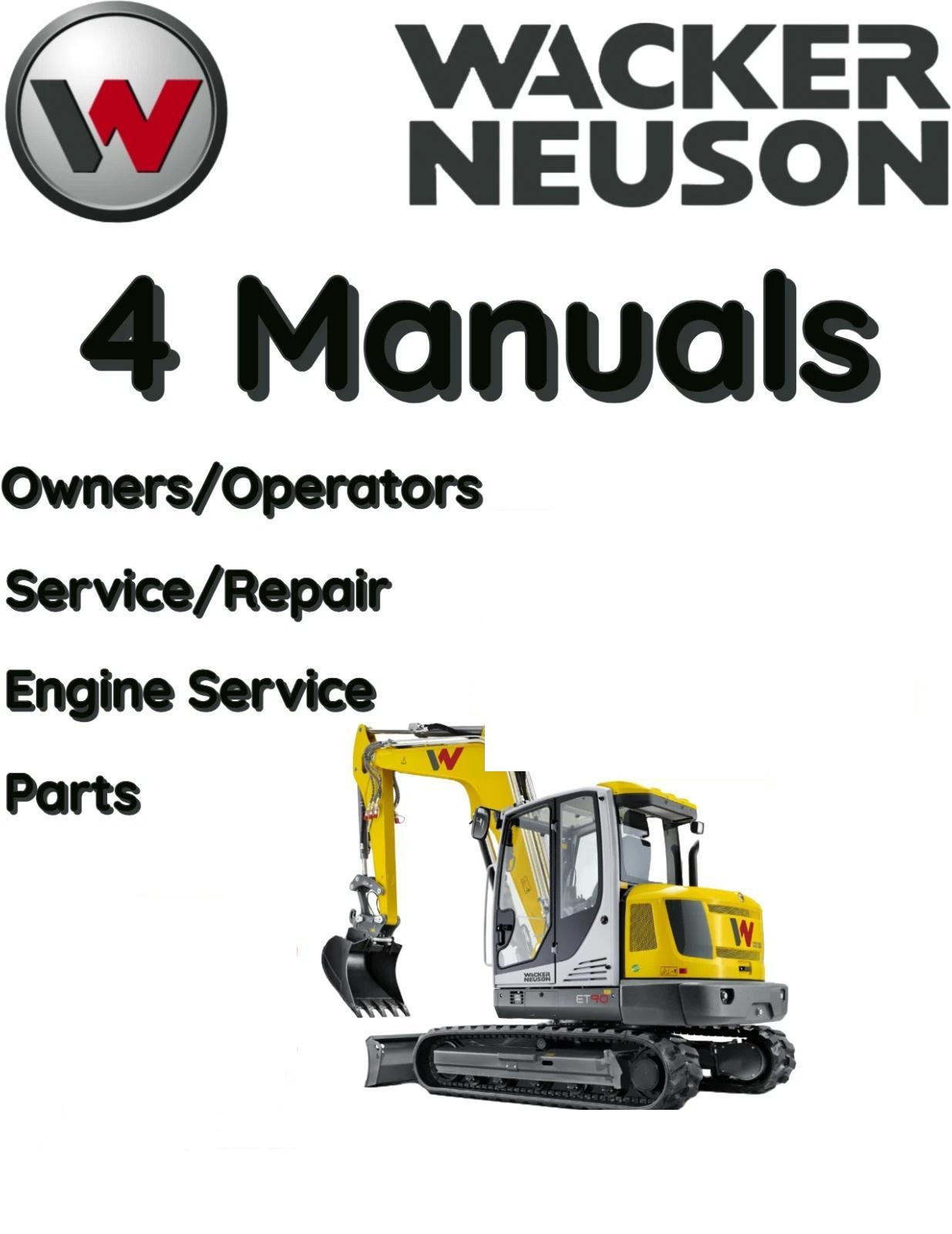 WACKER NEUSON EZ38 TRACKED EXCAVATOR OWNERS SERVICE PARTS ENGINE MANUAL