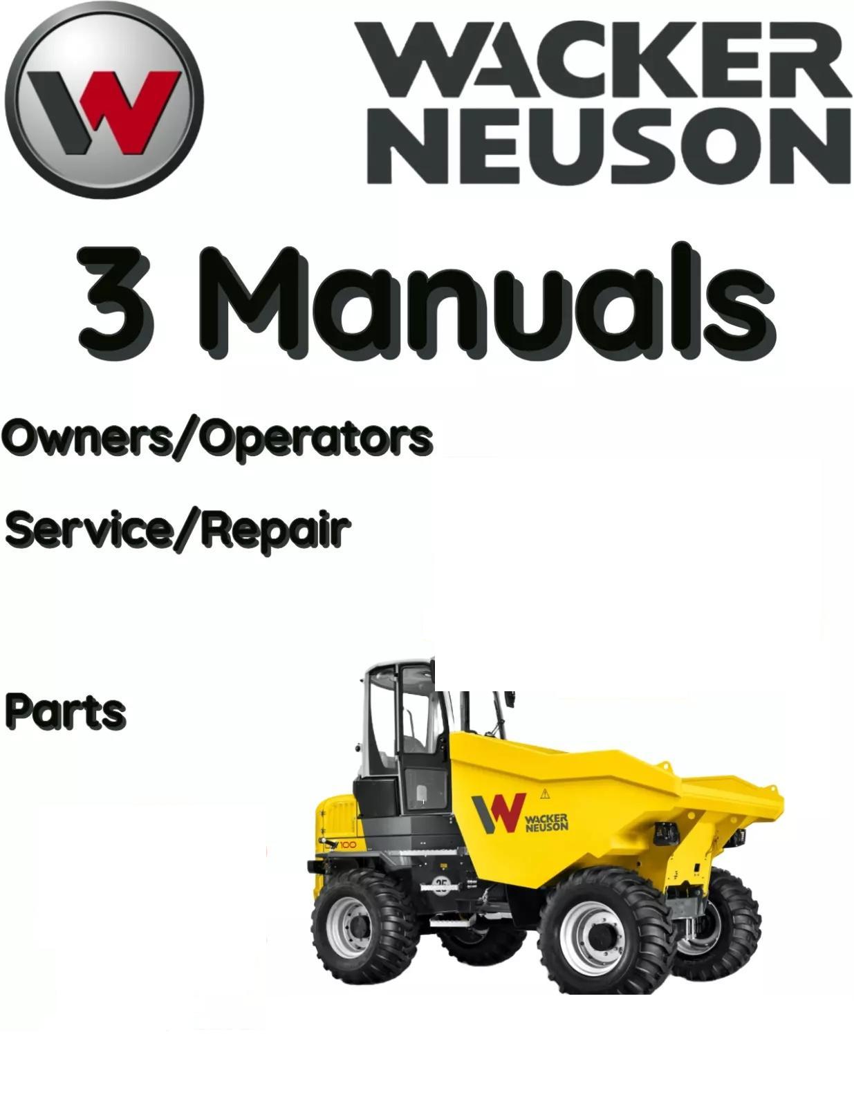WACKER NEUSON DW60 DUMPER WHEELED OPERATORS SERVICE REPAIR PARTS MANUAL