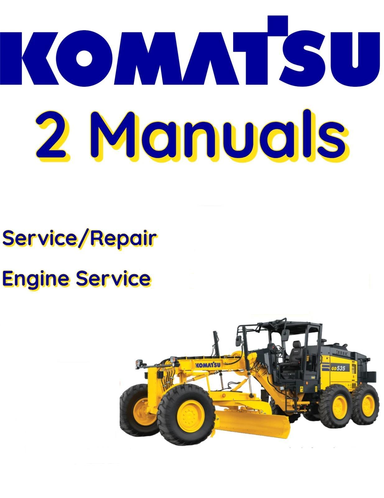 KOMATSU GD505R-2 MOTOR GRADER SERVICE ENGINE REPAIR MANUALS S