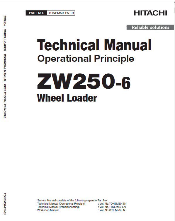 Hitachi ZW250-6 Wheel Loader Service Repair Manual Workshop Guide
