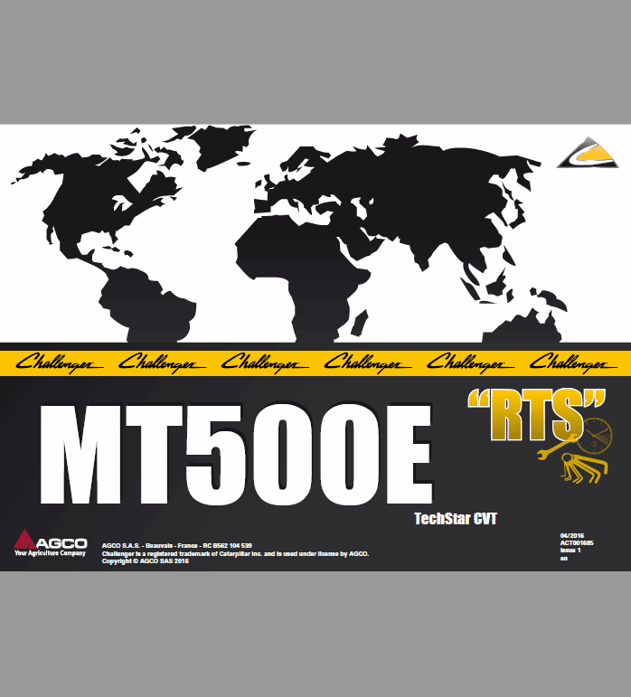 Challenger MT515E, MT525E, MT535E, MT545E Tractor Workshop Manual Workshop Guide