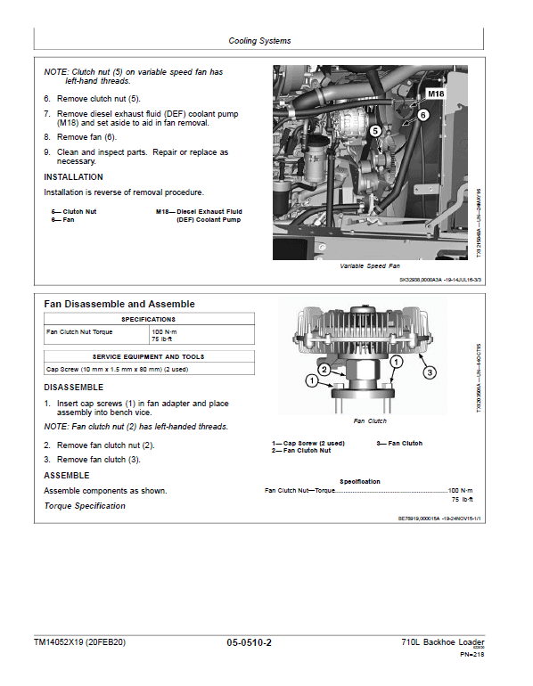 John Deere 710L Backhoe Loader Repair Technical Manual (S.N after F294268 – F390995) Workshop Guide