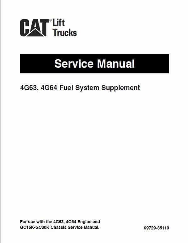 CAT GC15K, GC18K, GC20K, GC20K HP Forklift Lift Truck Service Manual