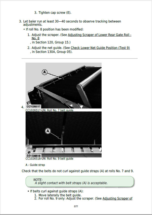 John Deere 842, 852, 854, 862, 864 Forage Round Baler Service Repair Manual (TM300119) Workshop Guide