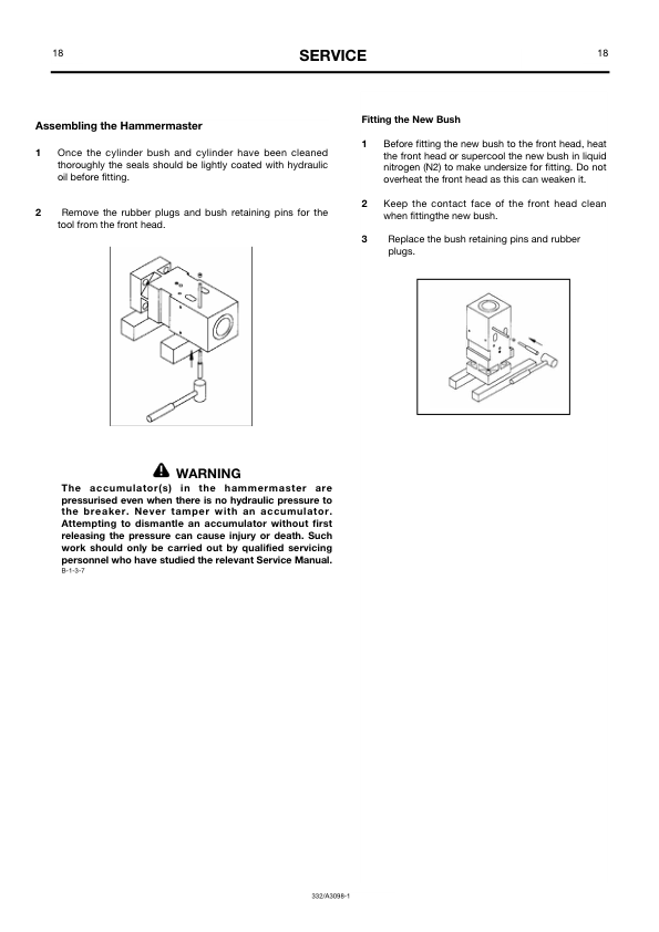 JCB Hammermaster HM 2180, HM 1180, HM 480, HM 380 Service Repair Manual