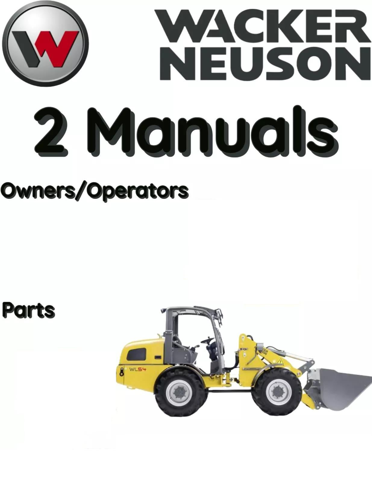 WACKER NEUSON WL20 WHEEL LOADER OPERATORS PARTS MANUAL