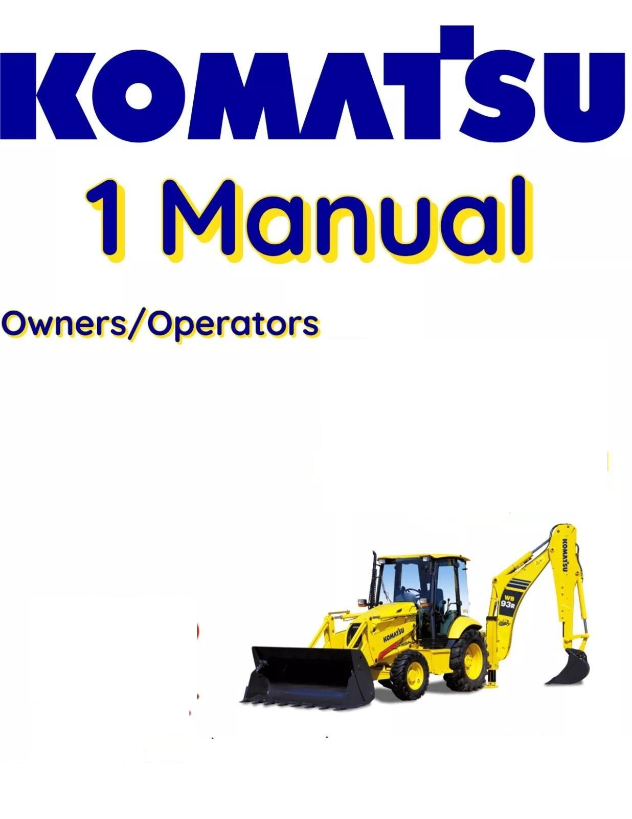KOMATSU WB150PS-2 BACKHOE LOADER OPERATORS OWNERS MANUAL