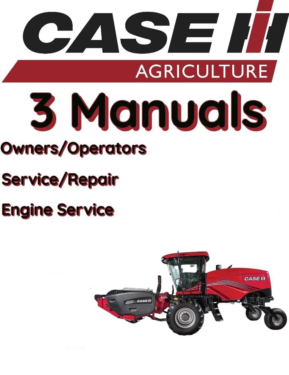 CASE IH 225 WINDROWER MANUAL OPERATOR SERVICE ENGINE REPAIR OWNERS