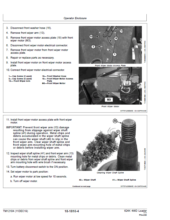 John Deere 624K 4WD Loader with Engine T2 & T3 Technical Manual (SN. 642635 – 658064) Workshop Guide