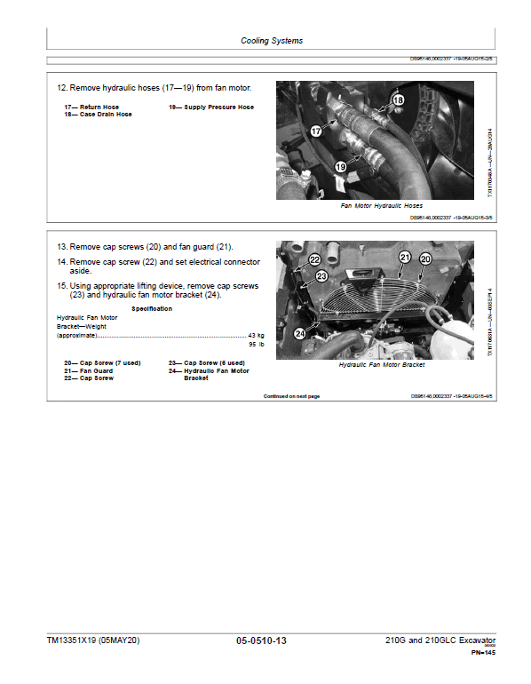 John Deere 210G, 210GLC Excavator Repair Technical Manual (S.N after F521988 -) Workshop Guide