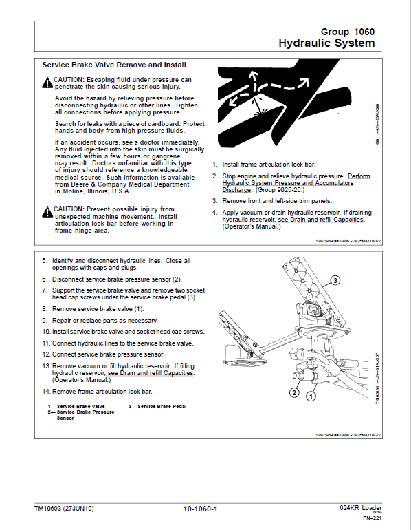 John Deere 624KR Loader Repair Technical Manual Workshop Guide
