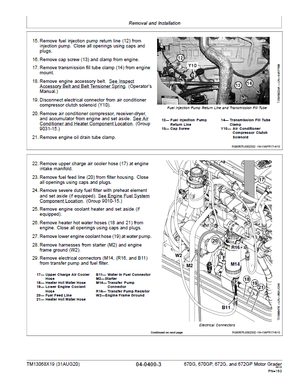 John Deere 670G, 670GP, 672G, 672GP Grader Technical Manual (S.N 656729 -678817) Workshop Guide