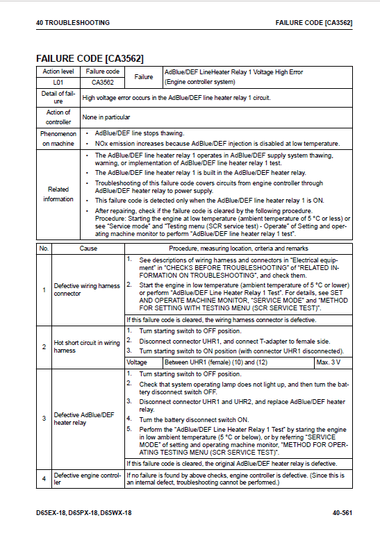 Komatsu D65EX-18, D65PX-18, D65WX-18 Dozer Service Manual Workshop Guide