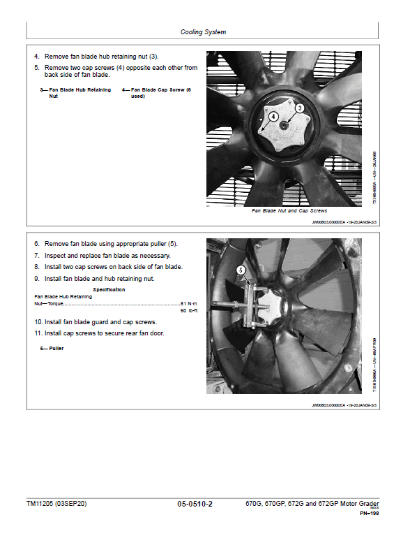 John Deere 670G, 670GP, 672G, 672GP Grader Technical Manual (SN – 634753) Workshop Guide