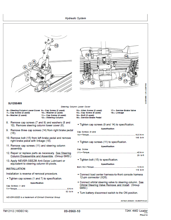 John Deere 724K 4WD Engine S2 & T3 Loader Technical Manual (S.N. 641523 – 658296) Workshop Guide
