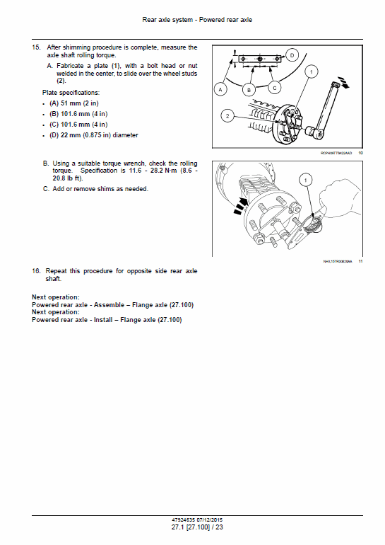 New Holland TS6.110 HC, TS6.120 HC Tractor Service Manual Workshop Guide