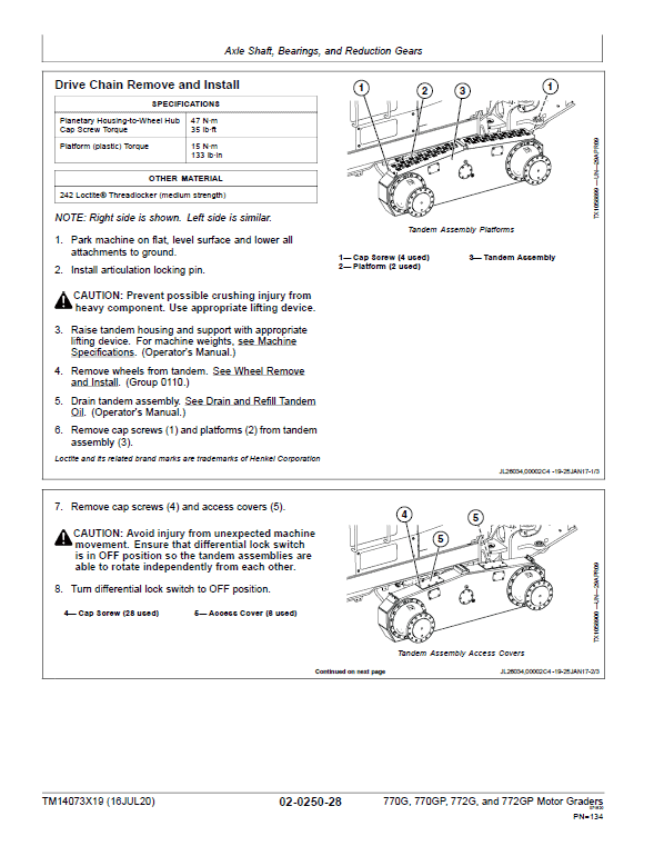 John Deere 770G, 770GP, 772G, 772GP Grader Technical Manual (S.N F680878 – F680877) Workshop Guide