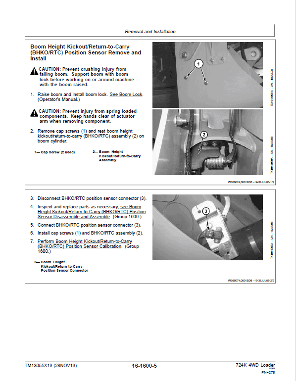 John Deere 724K 4WD Loader Technical Manual (S.N. after F658297 – ) Workshop Guide