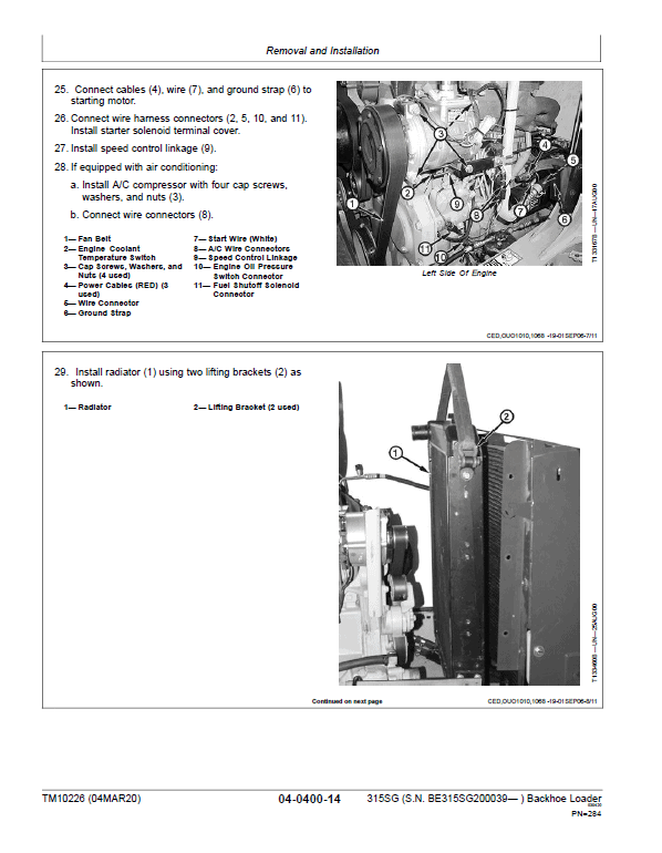 John Deere 315SG Backhoe Loader Repair Technical Manual (S.N after BE315SG200039 – ) Workshop Guide