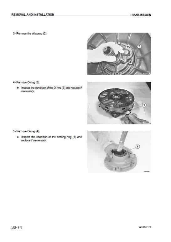Komatsu WB93R-5 Backhoe Loader Repair Service Manual Workshop Guide