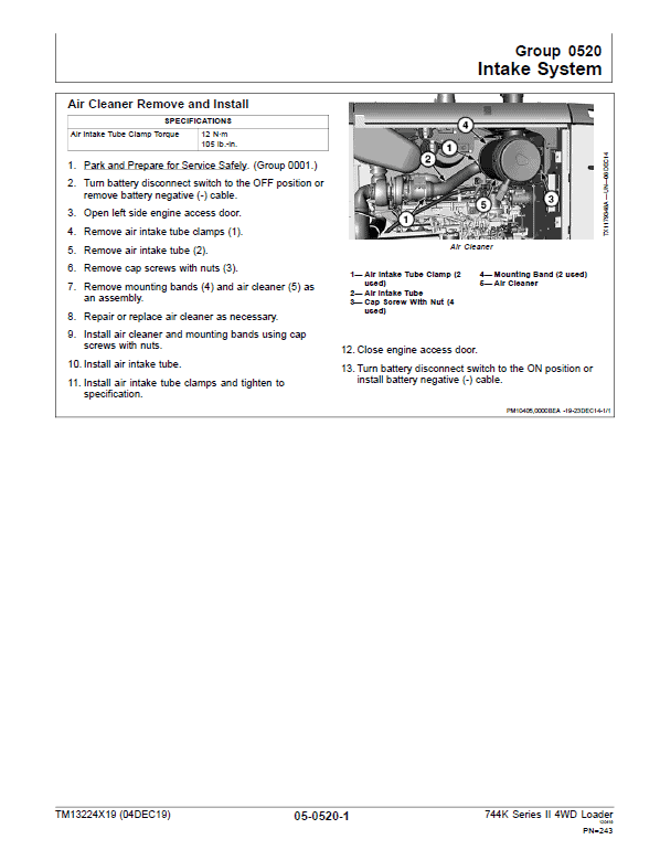 John Deere 744K 4WD Series II Loader Technical Manual (S.N after F664578 -) Workshop Guide